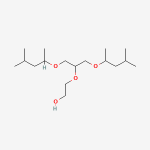 molecular formula C17H36O4 B13946449 1,3-Di(methylisobutylcarbinyl)-2-hydroxyethyl glycerol triether CAS No. 63991-74-2
