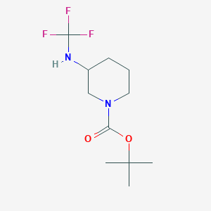molecular formula C11H19F3N2O2 B13946454 tert-Butyl 3-((trifluoromethyl)amino)piperidine-1-carboxylate 