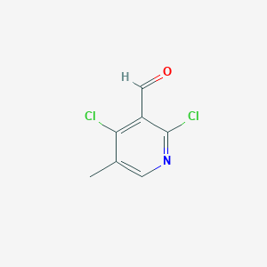 molecular formula C7H5Cl2NO B13946469 2,4-Dichloro-5-methylnicotinaldehyde 