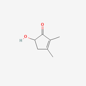 molecular formula C7H10O2 B13946475 2-Cyclopenten-1-one, 5-hydroxy-2,3-dimethyl- CAS No. 58649-31-3