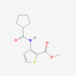 molecular formula C12H15NO3S B13946485 Methyl 3-(cyclopentanecarboxamido)thiophene-2-carboxylate 