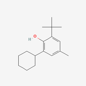 molecular formula C17H26O B13946489 Phenol, 2-cyclohexyl-6-(1,1-dimethylethyl)-4-methyl- CAS No. 51806-69-0