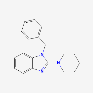 molecular formula C19H21N3 B13946494 1-benzyl-2-(piperidin-1-yl)-1H-benzimidazole 
