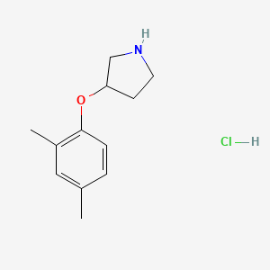 molecular formula C12H18ClNO B1394650 3-(2,4-Dimethylphenoxy)pyrrolidine hydrochloride CAS No. 1228070-84-5