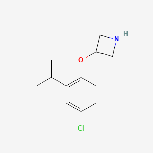molecular formula C12H16ClNO B1394651 3-(4-Chloro-2-isopropylphenoxy)azetidine CAS No. 1220027-87-1