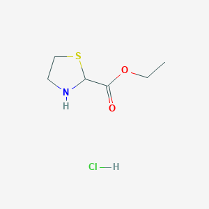 molecular formula C6H12ClNO2S B13946510 Ethyl thiazolidine-2-carboxylate hydrochloride 