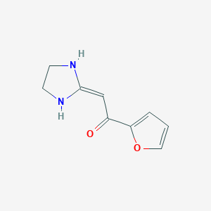 molecular formula C9H10N2O2 B13946526 1-(Furan-2-yl)-2-(imidazolidin-2-ylidene)ethanone 