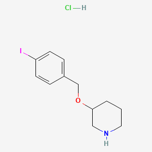 molecular formula C12H17ClINO B1394653 3-[(4-Iodobenzyl)oxy]piperidine hydrochloride CAS No. 1219977-04-4