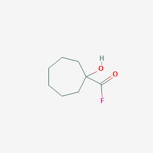 molecular formula C8H13FO2 B13946550 1-Hydroxycycloheptane-1-carbonyl fluoride CAS No. 42887-58-1