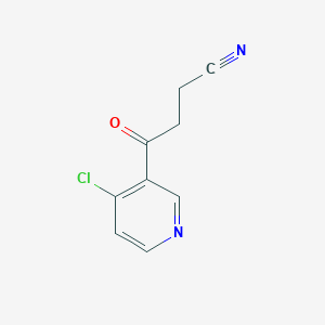 molecular formula C9H7ClN2O B1394656 4-(4-Chloropyridin-3-yl)-4-oxobutanenitrile CAS No. 890100-84-2