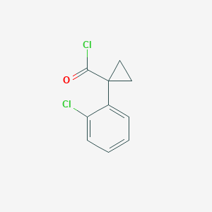 molecular formula C10H8Cl2O B139466 1-(2-Chlorophenyl)cyclopropane-1-carbonyl chloride CAS No. 151154-92-6