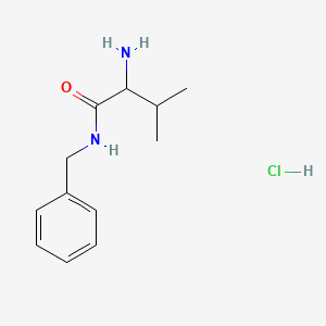 molecular formula C12H19ClN2O B1394661 2-Amino-N-benzyl-3-methylbutanamide hydrochloride CAS No. 1236262-50-2