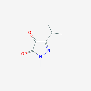 molecular formula C7H10N2O2 B13946623 3-Isopropyl-1-methyl-1H-pyrazole-4,5-dione CAS No. 216319-92-5