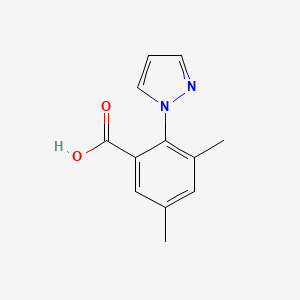 molecular formula C12H12N2O2 B1394664 3,5-Dimethyl-2-(1H-pyrazol-1-YL)benzoic acid CAS No. 1214622-50-0