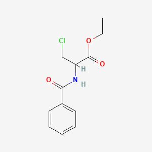 molecular formula C12H14ClNO3 B13946646 N-Benzoyl-3-chloroalanine ethyl ester CAS No. 38523-97-6