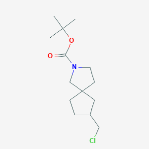 molecular formula C14H24ClNO2 B13946674 tert-Butyl 7-(chloromethyl)-2-azaspiro[4.4]nonane-2-carboxylate 
