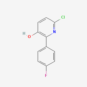 molecular formula C11H7ClFNO B13946684 6-Chloro-2-(4-fluorophenyl)pyridin-3-ol 