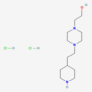 molecular formula C13H29Cl2N3O B1394669 2-{4-[2-(4-Piperidinyl)ethyl]-1-piperazinyl}-1-ethanol dihydrochloride CAS No. 1220033-14-6