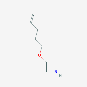 molecular formula C8H15NO B1394670 3-(pent-4-en-1-yloxy)azetidine CAS No. 1219976-78-9