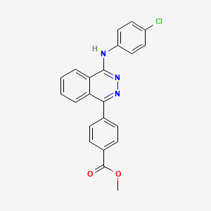 molecular formula C22H16ClN3O2 B13946726 Methyl 4-{4-[(4-chlorophenyl)amino]phthalazin-1-yl}benzoate 