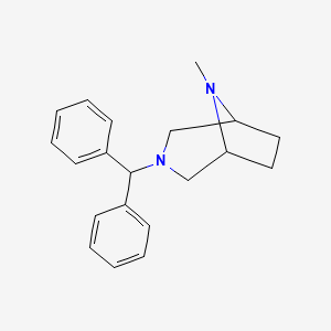 molecular formula C20H24N2 B13946734 3-Benzhydryl-8-methyl-3,8-diazabicyclo[3.2.1]octane CAS No. 63978-04-1