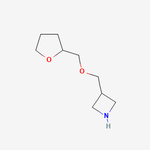 molecular formula C9H17NO2 B1394674 3-(((Tetrahydrofuran-2-yl)methoxy)methyl)azetidine CAS No. 1220027-30-4