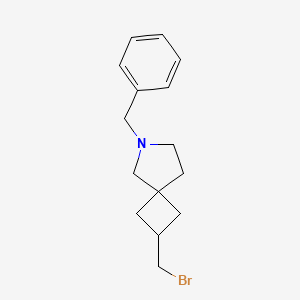 molecular formula C15H20BrN B13946741 6-Benzyl-2-(bromomethyl)-6-azaspiro[3.4]octane 