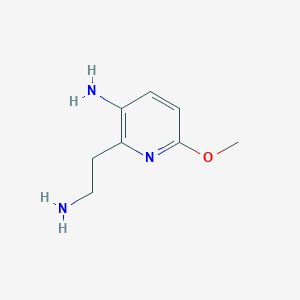 molecular formula C8H13N3O B13946759 3-Amino-6-methoxy-2-pyridineethanamine CAS No. 745768-18-7