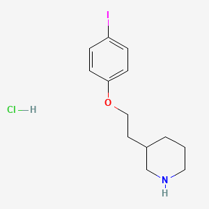 molecular formula C13H19ClINO B1394676 3-[2-(4-碘苯氧基)乙基]哌啶盐酸盐 CAS No. 1219981-41-5