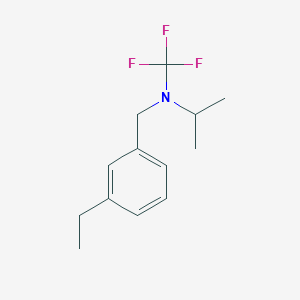 molecular formula C13H18F3N B13946777 N-(3-ethylbenzyl)-N-(trifluoromethyl)propan-2-amine 