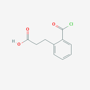 molecular formula C10H9ClO3 B13946786 3-[2-(Chlorocarbonyl)phenyl]propanoic acid CAS No. 204995-00-6