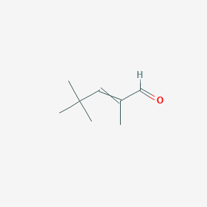 molecular formula C8H14O B13946811 2,4,4-Trimethylpent-2-enal 