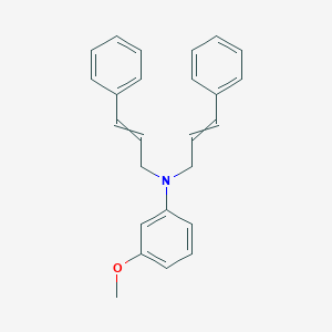 molecular formula C25H25NO B13946815 3-methoxy-N,N-bis(3-phenylprop-2-enyl)aniline 