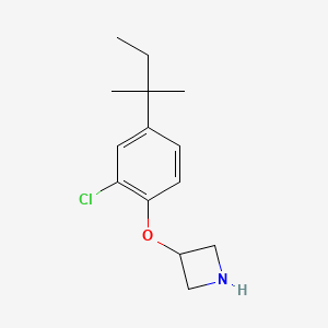 molecular formula C14H20ClNO B1394682 3-[2-Chloro-4-(tert-pentyl)phenoxy]azetidine CAS No. 1220021-39-5