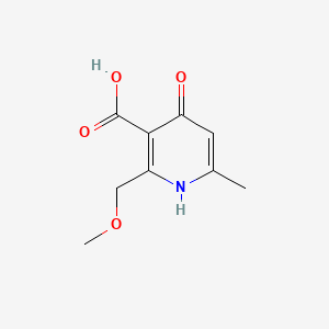 molecular formula C9H11NO4 B13946820 4-Hydroxy-2-(methoxymethyl)-6-methylnicotinic acid 