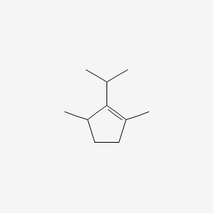 molecular formula C10H18 B13946831 Cyclopentene, 1,3-dimethyl-2-(1-methylethyl)- CAS No. 61142-32-3