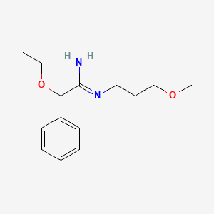 molecular formula C14H22N2O2 B13946857 2-Ethoxy-N-(3-methoxypropyl)-2-phenylacetamidine CAS No. 64058-84-0