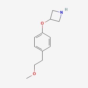 molecular formula C12H17NO2 B1394686 3-Azetidinyl 4-(2-methoxyethyl)phenyl ether CAS No. 1220027-76-8