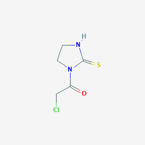 molecular formula C5H7ClN2OS B13946895 2-Chloro-1-(2-sulfanylideneimidazolidin-1-yl)ethan-1-one CAS No. 64202-34-2
