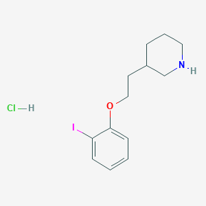 molecular formula C13H19ClINO B1394692 3-[2-(2-Iodophenoxy)ethyl]piperidine hydrochloride CAS No. 1219972-16-3