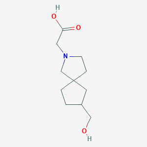 molecular formula C11H19NO3 B13947026 2-(7-(Hydroxymethyl)-2-azaspiro[4.4]nonan-2-yl)acetic acid 
