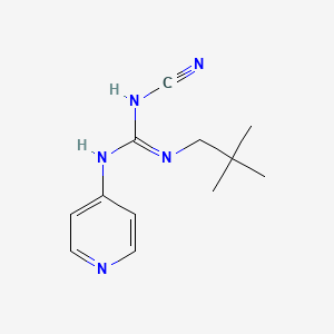 molecular formula C12H17N5 B13947033 Guanidine, 2-cyano-1-neopentyl-3-(4-pyridyl)- CAS No. 60560-39-6