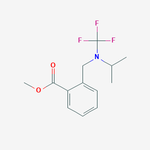 molecular formula C13H16F3NO2 B13947104 Methyl 2-((isopropyl(trifluoromethyl)amino)methyl)benzoate 