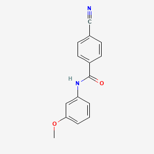 molecular formula C15H12N2O2 B13947128 4-cyano-N-(3-methoxyphenyl)benzamide CAS No. 478069-94-2