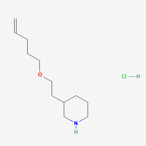 molecular formula C12H24ClNO B1394716 3-[2-(4-Pentenyloxy)ethyl]piperidine hydrochloride CAS No. 1219967-58-4