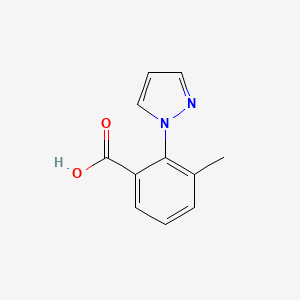 molecular formula C11H10N2O2 B1394719 3-Methyl-2-(1H-pyrazol-1-YL)benzoic acid CAS No. 1214622-58-8