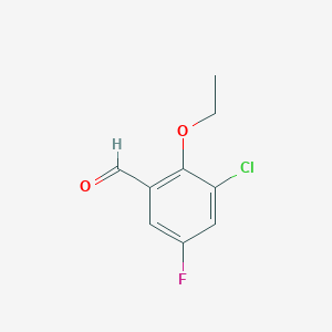 molecular formula C9H8ClFO2 B1394730 3-氯-2-乙氧基-5-氟苯甲醛 CAS No. 883521-72-0