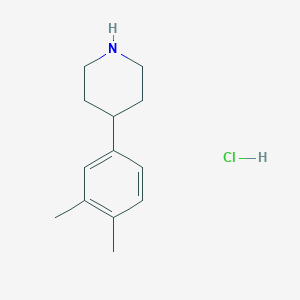 molecular formula C13H20ClN B1394733 4-(3,4-二甲基苯基)哌啶盐酸盐 CAS No. 1004619-43-5