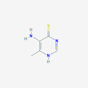 molecular formula C5H7N3S B13947333 5-amino-6-methylpyrimidine-4(1H)-thione CAS No. 63549-81-5