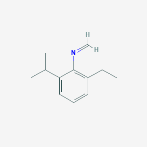 molecular formula C12H17N B13947353 N-[2-Ethyl-6-(propan-2-yl)phenyl]methanimine CAS No. 80166-81-0